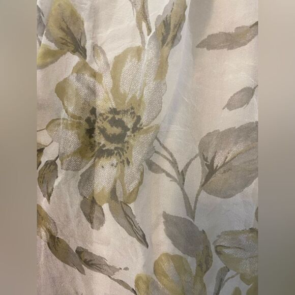 Italian Made Floral Peasant Long Sleeve Blouse, Soft & Silky, Size S - Picture 3 of 9